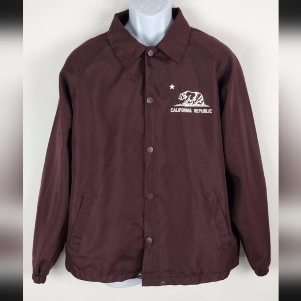 Ring of fire Lightweight California Republic Jacket Burgundy Sz-L